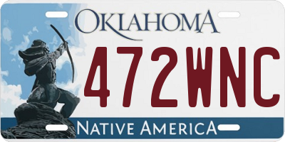 OK license plate 472WNC