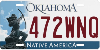 OK license plate 472WNQ