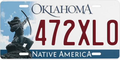 OK license plate 472XLO