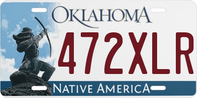 OK license plate 472XLR