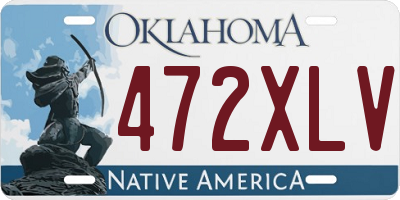 OK license plate 472XLV