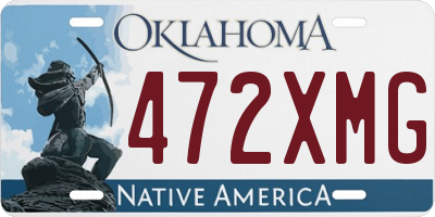 OK license plate 472XMG