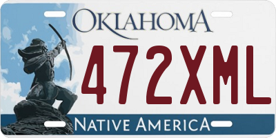 OK license plate 472XML