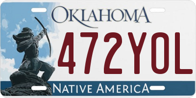 OK license plate 472YOL