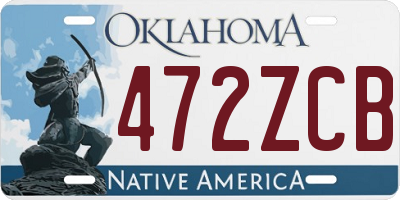 OK license plate 472ZCB