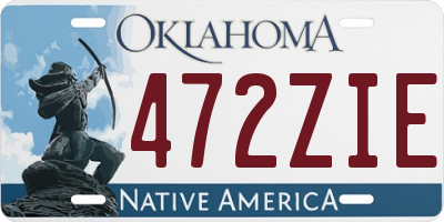 OK license plate 472ZIE