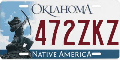 OK license plate 472ZKZ