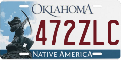 OK license plate 472ZLC