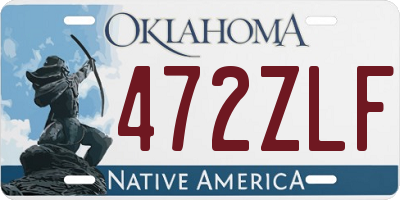 OK license plate 472ZLF
