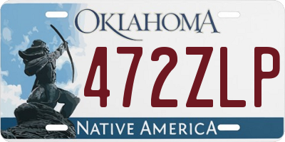 OK license plate 472ZLP