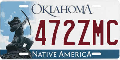 OK license plate 472ZMC
