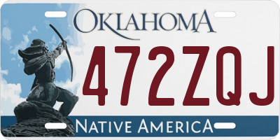 OK license plate 472ZQJ