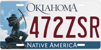 OK license plate 472ZSR