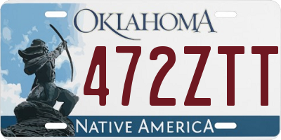 OK license plate 472ZTT