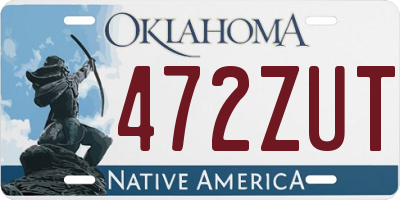 OK license plate 472ZUT