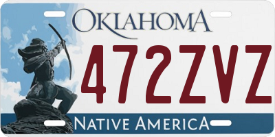 OK license plate 472ZVZ