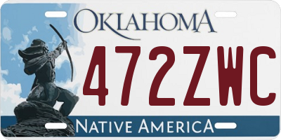 OK license plate 472ZWC