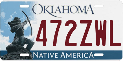 OK license plate 472ZWL