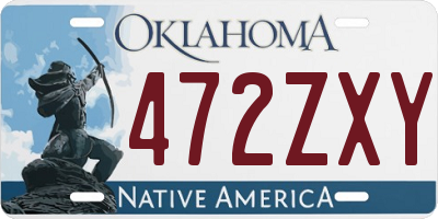 OK license plate 472ZXY