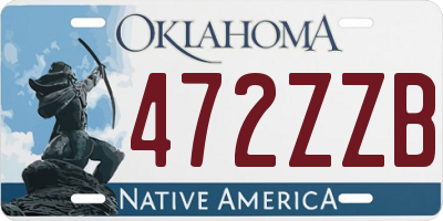 OK license plate 472ZZB