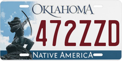 OK license plate 472ZZD