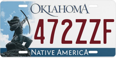 OK license plate 472ZZF