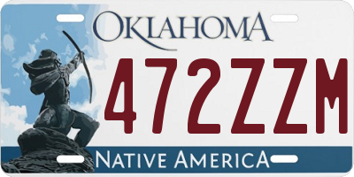 OK license plate 472ZZM