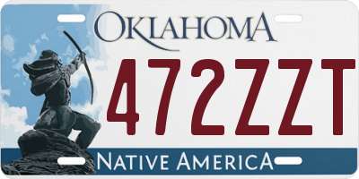 OK license plate 472ZZT