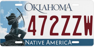 OK license plate 472ZZW