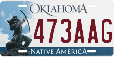 OK license plate 473AAG