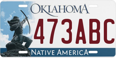 OK license plate 473ABC
