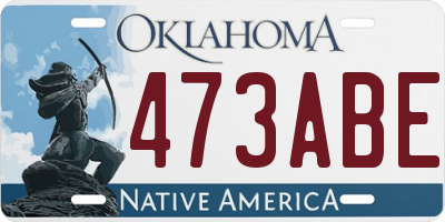 OK license plate 473ABE