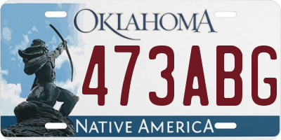 OK license plate 473ABG