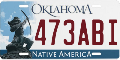 OK license plate 473ABI