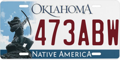 OK license plate 473ABW