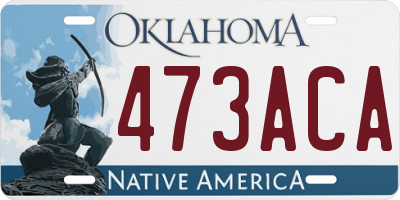 OK license plate 473ACA