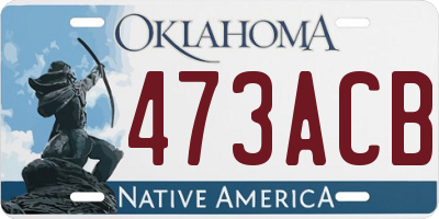 OK license plate 473ACB