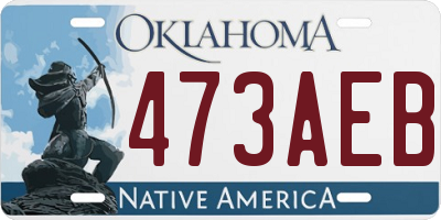 OK license plate 473AEB