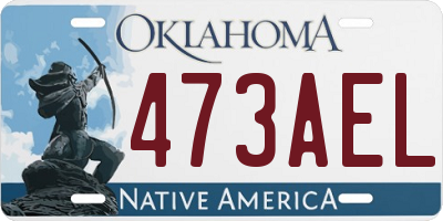 OK license plate 473AEL