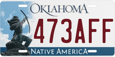 OK license plate 473AFF