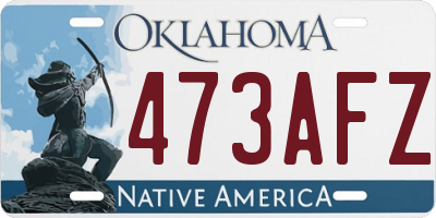 OK license plate 473AFZ