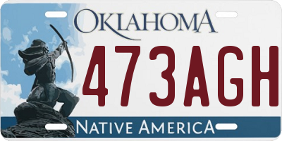 OK license plate 473AGH