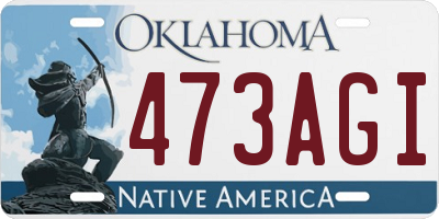 OK license plate 473AGI