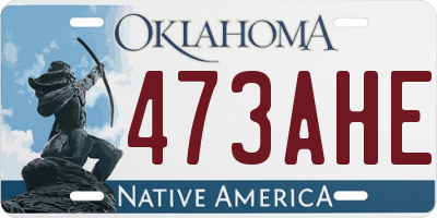 OK license plate 473AHE