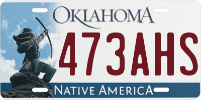 OK license plate 473AHS