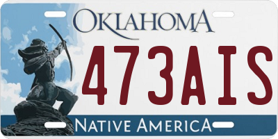 OK license plate 473AIS