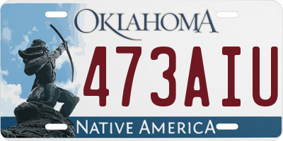 OK license plate 473AIU