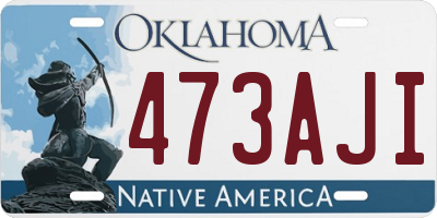OK license plate 473AJI