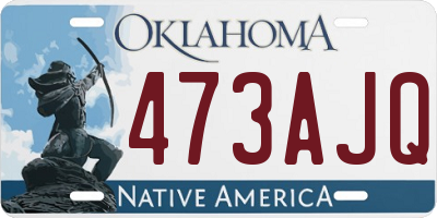 OK license plate 473AJQ