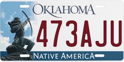OK license plate 473AJU